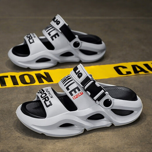 Huilirui boys' slippers two-wear children's sandals 2025 new summer soft-soled anti-slip beach shoes for middle-aged and older children to wear outside sandals Volcanic ash sandals main picture 36 3637