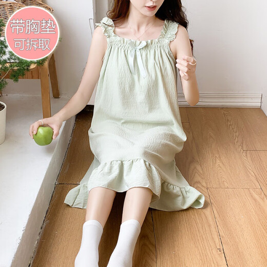 S.SOFEA Summer Sweet Sweet Taptled Pajamas eslingas Cachón de cofre de cofre removible de longitud media suelta Ropa para el hogar YQM6623# PINK 175 L