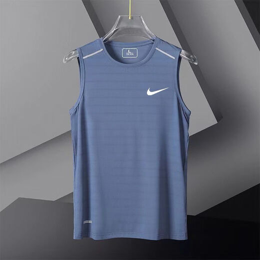 NBA KIDS-NIKE运动背心速干男士篮球训练无袖t恤衣服跑步冰丝快干短袖轻薄 耐克黑色216迪 L   90-110