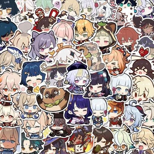 Gu Liang [1476 personnes louées] 258 Genshin Impact Stickers Twodimensional Game Cartoon Cute Night Palace Keqing 64 Q Version Genshin Impact un modèle étanche + HD