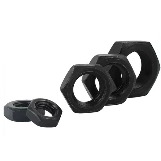 Core 10.9 high-strength GB6172 black hexagon thin nut standard flat nut M5M6M8M10M12M14M M8*1.25 tooth distance [1500]