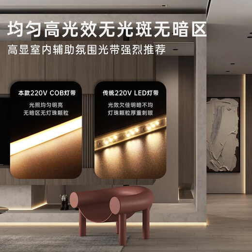 Kai Kai super bright cob light with power plug 220v outdoor waterproof household engineering led soft light bar rectifier terminal supporting power plug 1