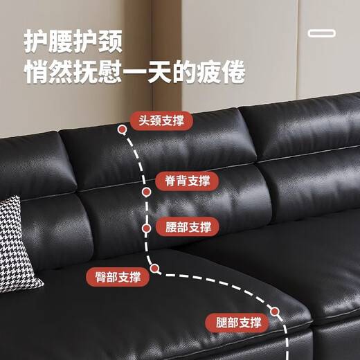 Kao Italienisch minimalistische Segelsofa Katze Klaue Leder Wohnzimmergröße und Wohnung geradeaus Ledersofa A828#3,0 m