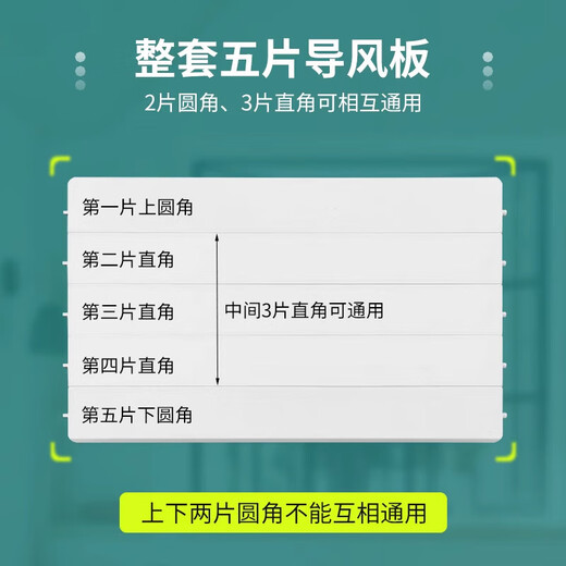 Suitable for 3-murder Smurf Hongyun Mantang Gree air conditioning 3P cabinet Yuefeng air guide plate Up and down wind leaves 3-murder wind: 3883 [single-piece rounded corners]