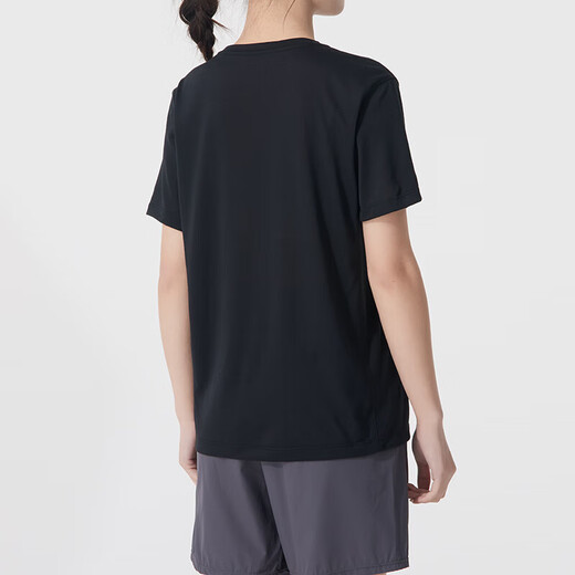 Nike (Nike) Frauen mit Kurz trocknen Sportanzug 2025 Sommer Running Fitness Training Anzug Trendy Jersey Casual Clothes Black Kurzärärmelte T-Shirt + Shorts s s