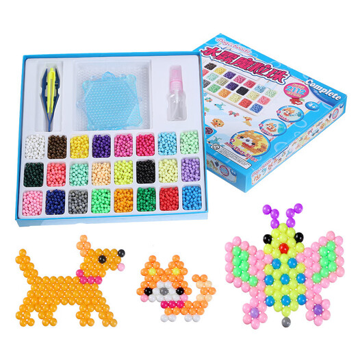 
Zhiku Water Mist Magic Bead Night Pearl Toy Magic Beads Glowing Handmade Diy Children's Set Material Set New Girl [Cloud] 10 Colors 1000 Pieces + Standard Accessories Pack