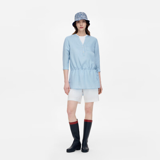 AIGLE 7-quarter-sleeved French shirt spring and summer TENCEL Tiansi casual and fashionable women's outdoor top Tianlan BD681 40