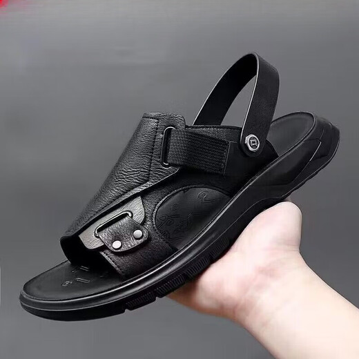 
Spider King Sandals Men's Sandals New Summer Soft Soft Leather Casual Beach Shoes Spider 9922 Khaki 44