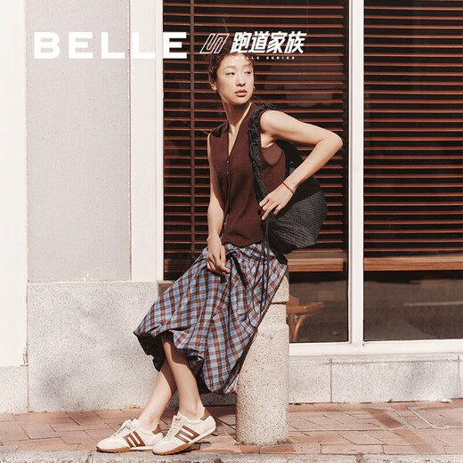 Belle (Belle) Zhang Linghe's same style rainbow bean breathable new moral training shoes women's shopping mall sports Forrest shoes D5R1DAM6 pre-sale Shell rice Zhang Linghe/Zhong Chuxi same color (hot selling color) 38