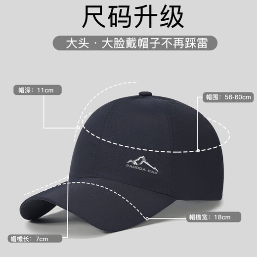 [Neues heißes Produkt] Frühlings- und Sommer schnell trocknend Baseballhut Herren Freizeit Sportfischerei Sonnenschutz Sonnenhut Atmungsfreie hellgraue Durchschnittsgröße
