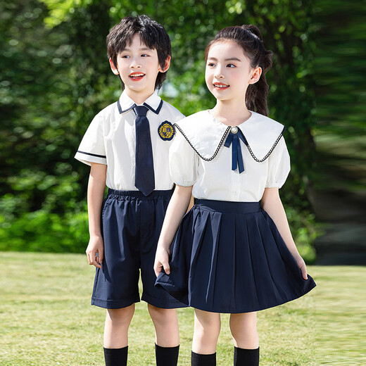 
Tongran Kindergarten Summer Sportswear Primary School Class Clothing Set Children's First Grade School Uniform Graduation Photo Summer Clothing 6630 Boys Set 120