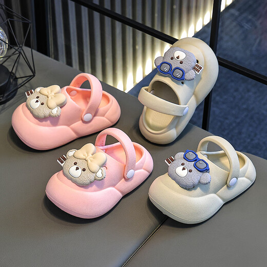 Candy Astringent Summer NUEVO ALIMO ALIMO CHILLES 'AGUJO CHILE Sandalias de dibujos animados suaves Soft Sole Boy's Toe Zapatos Pink 32-33 Tamaño 20cm