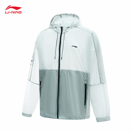 Li Ning quick-drying cool sun protection clothes for men and women in summer ice silk breathable cool feeling ultra-thin quick-drying sports jacket sun protection clothes Mint green 831-1 M