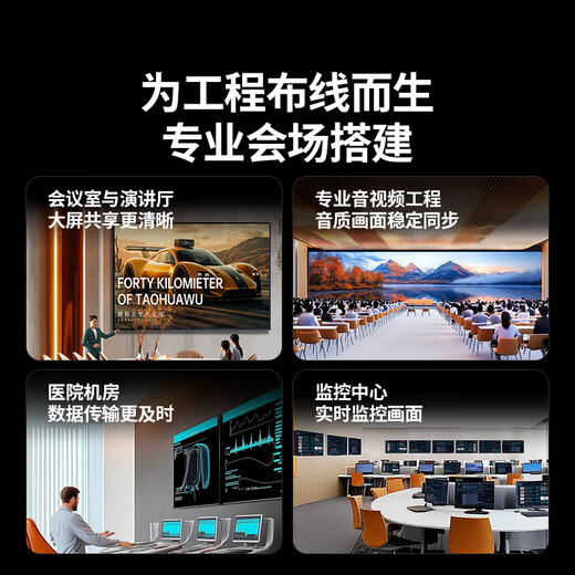 绿联HDMI线2.0版4K高清线1.5米视频线工程级 笔记本电脑机顶盒连接电视投影仪显示器数据连接线60820