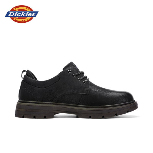 Dickies Herren -Freizeitschuhe Arbeitskleidung Business Lederschuhe Herren lässig Retro Britische Arbeitspeakschuhe schwarz 44