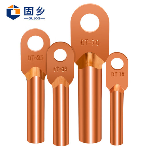 Guxiang DT copper nose wire nose cold-pressed terminal block copper wire ear copper wiring cable lug terminal nose national standard A grade 95 square single hole 2 pack