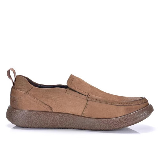 Clarks Herrenschuhe, Frühling und Herbst, neue weiche Sohle, Outdoor, lässig, bequem, Slip-On, echtes Leder, leichte Freizeitschuhe aus Leder, Hellbraun, 42
