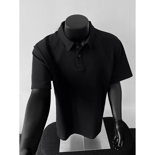 Digada Space Cotton Front Schulter-Polo-Hemd Kurzarm T-Shirt Herren Sommer Neustiche American CleanFit Paar Top CQS-873 Grau XL