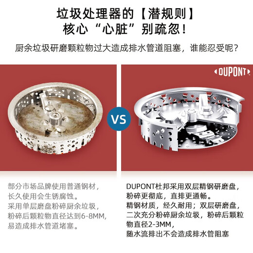 DuPont variable frequency food waste disposer kitchen household sink food grinder processor red