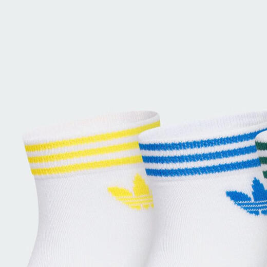 阿迪达斯 （adidas）Originals三叶草2025年男女ORI TREF ANK 3P袜子 KA9277 XS