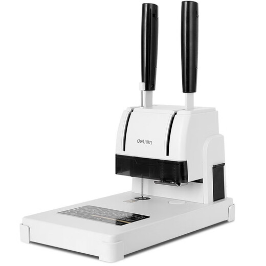 
SMVP Deli 3888 voucher binding machine financial accounting hot melt rivet hose accounting account book manual bill punching machine for girls labor saving metal plate 3CM binding thickness/