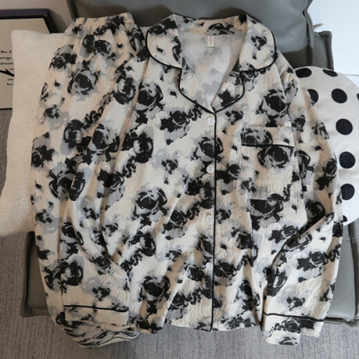 Lexi Beiluo Frühling und Herbst Dünne Wolke Baumwolle süßer Pyjama langärmelte Heimkleidung 826#Love Bow 180 xl