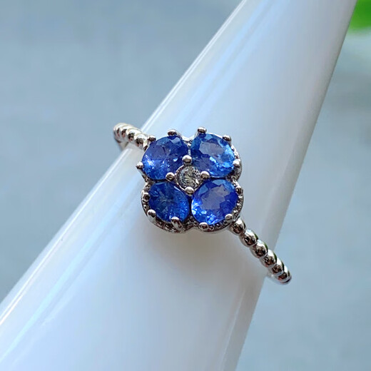 ZHIO Baojingyuan natural high-quality tanzanite s925 sterling silver ring is light, luxurious and simple, a holiday gift for your best friend and girlfriend, style 12