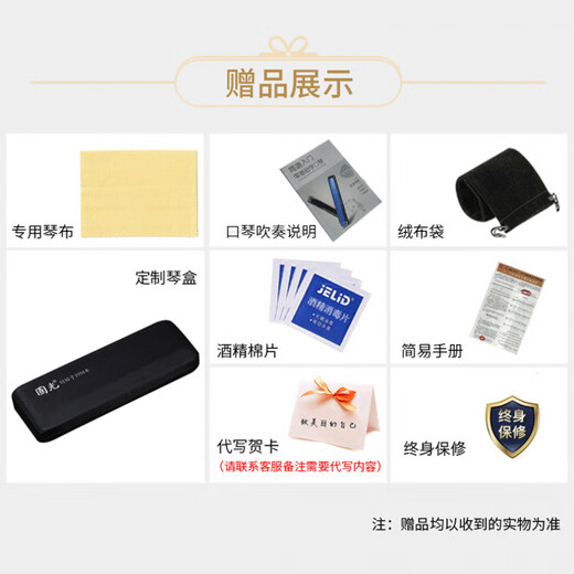 Guoguang Mundharmonica 28-Loch Polyphonische Akzent-Anfänger Kinder und Studenten erwachsene Männer und Frauen Selbststudie Einführungsleistung Level Schwarzer Stress C-Tune + Selbststudiengeschenkpaket + Video-Tutorial