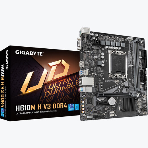 
Gigabyte 12/13/14 generation CPU motherboard i3 14100f 13100f 12100f scattered tablets board U set H610M H V3 DDR4 12 generation i3-12100F scattered tablets [three years of store insurance]