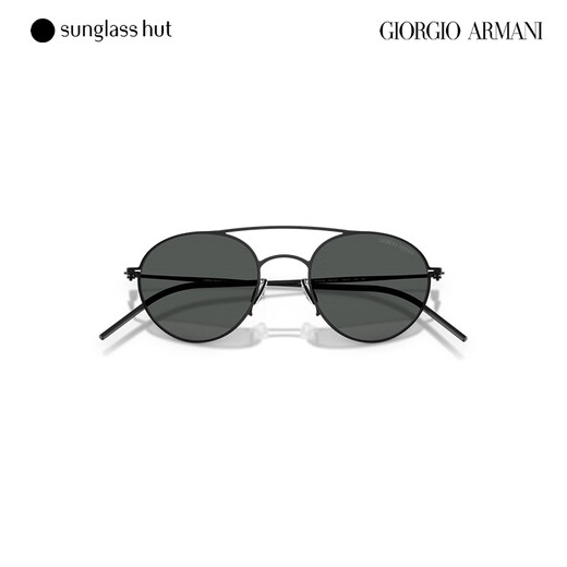阿玛尼（Emporio Armani）【新品】太阳镜男款墨镜圆形时尚眼镜0AR6169 哑光黑镜框/暗灰色镜片 300187