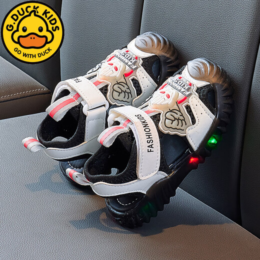 G.DUCKKIDS Ultraman Sandals for Boys Lighting in Summer New Children's Body Body Soft Sole Beach Shoes for Children with Small and Medium-slip 833 Gray Ultraman Sandals 21 Inner Length 13.5CM