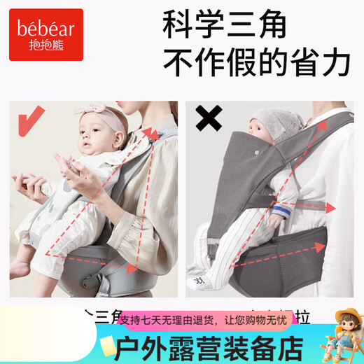Umarmung Bear (Bbar) Umarmung Bären Babygurt Taillenhocker Front Umarmung Multifunktionales vierjähriger universeller Baby-Baby-Umarmung Artefakt Neugeborenes horizontaler Schatz