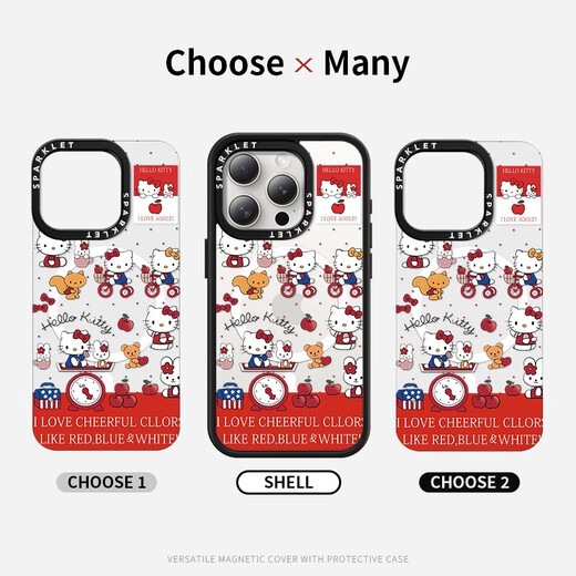 
Beautiful Ten Cent (MSMF) Sanrio Apple Magnetic Phone Case Magsafe Cartoon Cute Girl Heart Katie Cat Advanced Wireless Charging Two-in-1 Applicable Women's Anti-fall Protection Case [Magnetic Acrylic] Ugly Fish Hanton-BG695G iPhone16