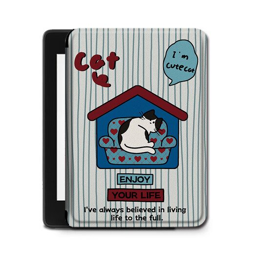 Shengai gestreiftes Kätzchen für Palm Reading Light4C/3Turbo/Neo2 Jugendversion Smart3/4 E-Book A6 Yuexiang Version C6 Reader Full-inclusive Protective Shell Cover Z12347 Striped Kitten Palm Reading Jugendversion [Hard Shell]
