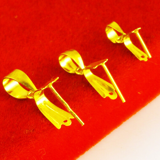 Qianying gold melon seed buckle pendant for men and women, jade buckle head buckle, 18K gold buckle, real gold perforated clip buckle, AU750 pendant, large size, normal pendant universal