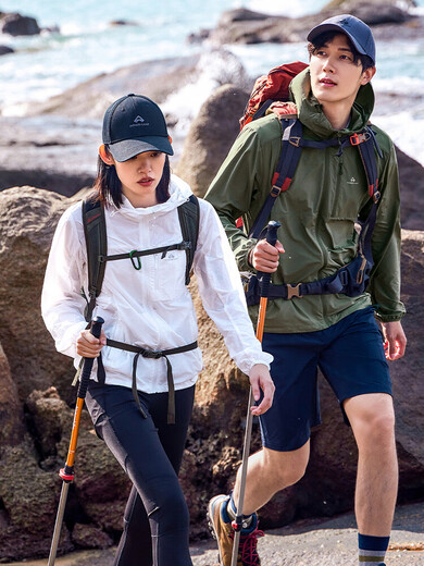 Pathfinder Summer Fishing Sun Protection Clothing Outdoor Men's Sun Protection Clothing Mountaineering Skin Clothing Ice Feel Breathable Anti-UV Men's Style - Mist Blue 2XL