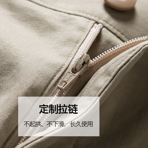 七匹狼休闲短裤男士夏季冰爽轻薄舒弹透气时尚直筒固色纯色五分裤子男装 701(卡其)-薄款舒弹 31