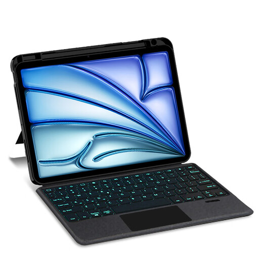 Taichuang convient pour 2025 Nouveau apple iPadair13 Magic Bluetooth Clavier de protection Clavage de 13 pouces Tablette iPadair7 M3 Split A3268 Touchez A3271 Clavier Bluetooth intelligent noir [Horizontal et vertical deux-en-on