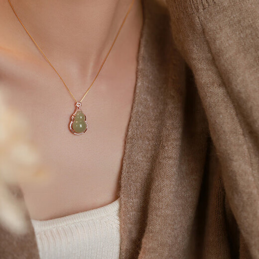 Jianlu Fulu Hetian Jade Collier Pendard féminin Jade Pendant Tempérament haut de gamme Bijoux haut de gamme Mother d'anniversaire Cadeau Femme Mother