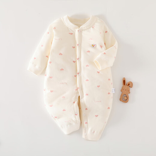 
Seven-picked daisy 40g cotton onesie baby onesie in autumn and winter boneless clothes thin cotton medium-thick climbing clothes one-piece warm outing clothes X6624 Mid-bottomed bear strawberry 40g one-piece cotton jacket size 59 (6-11Jin[Jin equals 0.5 kg])