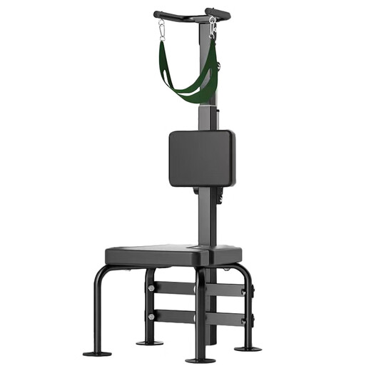 Pepebear Dispositivo de tracción cervical eléctrica Silla de tracción cervical de hogar Dispositivo de tracción cervical colgante El corrector de vértebra cervical se puede invertir un motor eléctrico/silencioso + dispositivo calmante lumbar para ancianos