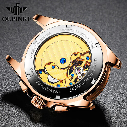 
European Pinke Swiss certified brand watches for men fully automatic mechanical watches luminous hollow flywheels for men gifts business watches European Pinke-3291-brown leather rose shell white surface