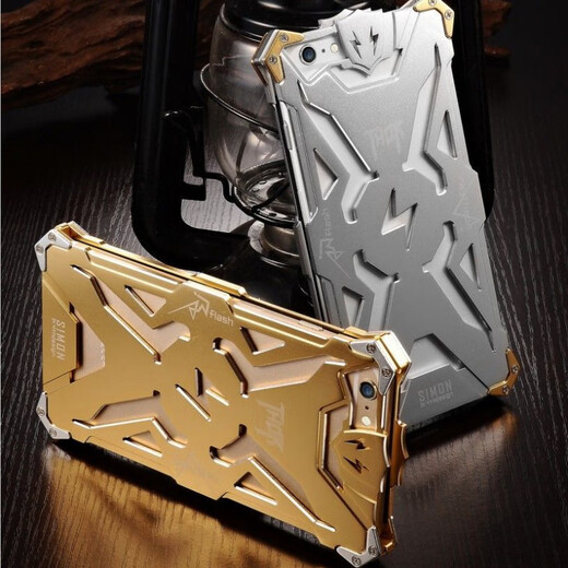 Ye Yu is suitable for iPhone16 mobile phone case 15 Apple 13 anti-fall 12prom metal protective case Thor 14 hard shell male 11 mechanical arm Apple 13promax gold