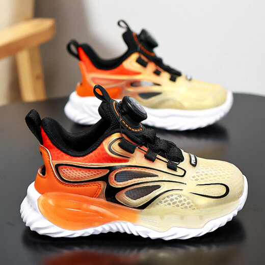 
Hot-blooded Jordan National Trend Co-branded Nezha Shoes Boys Sports Sandals New Summer Hollow Breathable Single Mesh Shoes l9758 Black Orange Main Picture Model 33