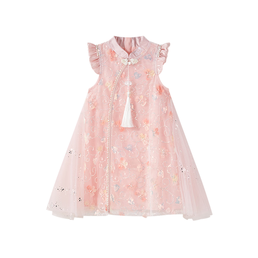 Disney Girls Princess Aisha Habille Nouveau produit Dress Girls Summer Vêtements d'été 2025 Nouveaux vêtements chinois Han