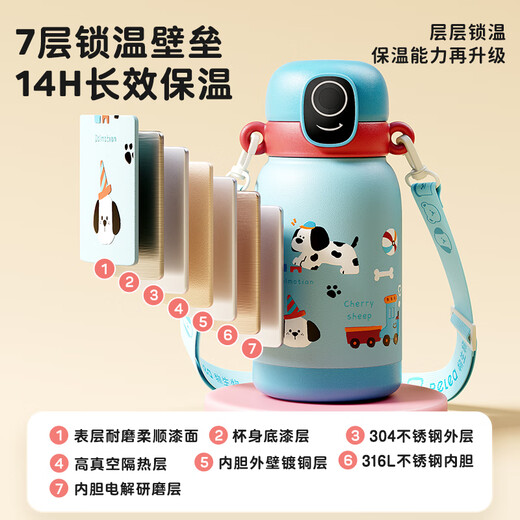 Wu Biological Smart Fingerprint Cup Bluetooth Unlock Password Children's Thermos Cup 316L Straw Cup Student Cup Birthday Gift