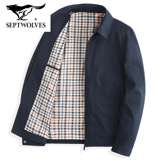 
Seven Wolves official flagship summer 100 pure cotton business middle-aged and elderly dad autumn jacket men's lapel jacket spring casual K2122 khaki M 17060Jin[Jin equals 0.5 kg] to 90Jin[Jin equals 0.5 kg]