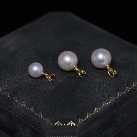 Mother's Day gift from Fat Donglai quality pearl pendant single 89 year old uncle 925 rabbit ears silver gold plated 5-6 5.5-6mm single pendant/mini