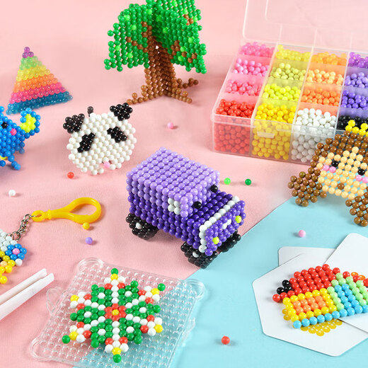 
Zhiku Water Mist Magic Bead Night Pearl Toy Magic Beads Glowing Handmade Diy Children's Set Material Set New Girl [Cloud] 10 Colors 1000 Pieces + Standard Accessories Pack