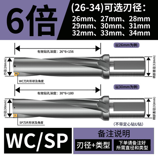 XMSJ美日U钻刀杆暴力钻数控车床u钻刀柄打深孔平底sp喷水加长快速钻wc D5155mm3倍